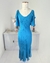 Vestido azul longo bordado - tamanho P - comprar online