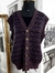 Colete vintage roxo de lã - tamanho G/GG