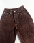 Calça mom jeans vintage marrom - tamanho 34 na internet