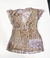 Blusa lilás estampada - tamanho M - Angel brechó