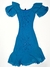 Vestido azul longo bordado - tamanho P na internet