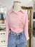 Camisa rosa com bordado - tamanho M - Angel brechó