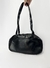 Bolsa baguete preta de couro - comprar online