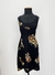 Vestido preto de flores - tamanho M