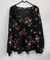 Blusa preta de flores - tamanho M - Angel brechó