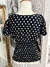blusa poá preta - tamanho M - loja online