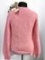 Suéter rosa de tricô - tamanho P/M - loja online