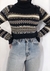 Sueter azul estampado- tamanho M - comprar online