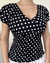 blusa poá preta - tamanho M