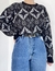 Suéter vintage estampado - tamanho G