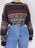 Suéter vintage estampado - tamanho GG