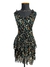 vestido preto de flores - tamanho G