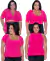 Kit 4 Blusas Verão Regata Cropped Manga Franzida Tranpassado