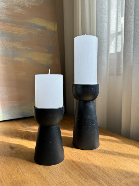 SET CANDELABRO AMANDA BLACK