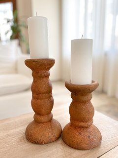 SET CANDELABROS ROMA ÓXIDO
