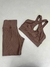 Conjunto Gabi de compressão Castanho - LiFit Moda Fitness