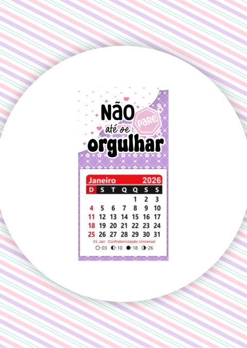 Calendário de Geladeira 2026 - Candy Girl