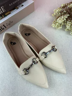 Mocassim Alongado Creme Escura Elisa