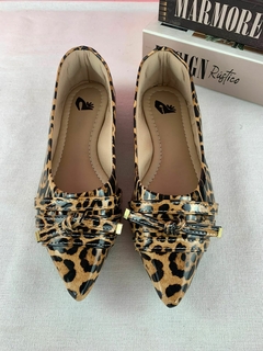 Sapatilha Bico Alongada Animal Print Fábia