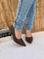Scarpin salto Fino croco Marrom - comprar online