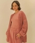 FARM - ALTO INVERNO.25 - Cardigan Tricot Pelinho Rosa - comprar online