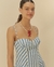 FARM - ALTO INVERNO.25 - Vestido Cropped Listra Bicolor - loja online