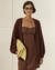 FARM - ALTO INVERNO.25 - Cardigan Tricot Pelinho Marrom na internet