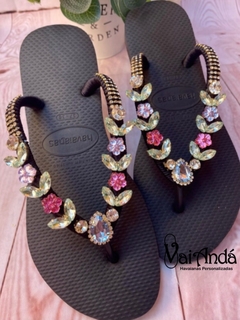 HAVAIANAS FLORZINHA PRETA