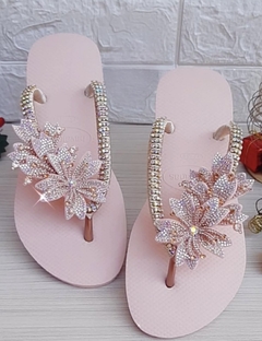 Havaianas Flor Triplo Strass ( Rosa Ballet)