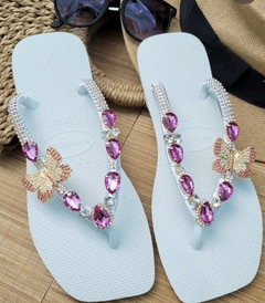 Havaianas Square Borboleta Rosa