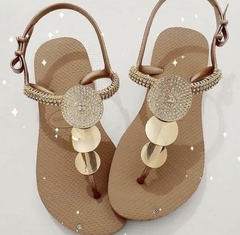 Havaianas Twist Esfera Dourada Brilhante
