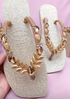 Havaianas Square Sereia Glitter Gold