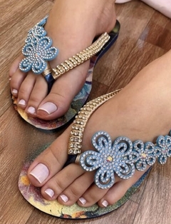 Havaianas Flores Azuis