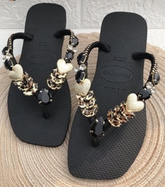 Havaianas Square Coração Felina