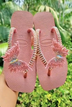 Havaianas Square Borboleta - ( Rosa Crocus)
