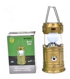 FAROL DE CAMPING RECARGABLE USB Y PANEL SOLAR