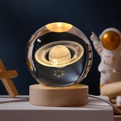 Esfera De Cristal 3d Lampara Led Saturno en internet