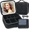 Bolso Maletín Organizador de Maquillaje con Espejo Y Luz Led Negro