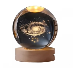 Esfera De Cristal 3d Lampara Led Galaxia - comprar online