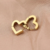 Aretes Corazón Acero Inoxidable Chapa de Oro 18 K - comprar en línea