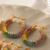 Aretes Arracadas Hoops Micropavé Multicolor Rainbow Baño 18k - tienda en línea