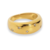 Anillo Chunky Con Estrellas Zirconias Chapa de Oro 18 K