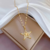 Collar Estrella Zirconias Baño Oro 18 K Aretes de Regalo - comprar en línea