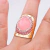 Anillo ajustable de cuarzo rosa - tienda en línea