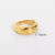 Anillo Chunky Con Estrellas Zirconias Chapa de Oro 18 K - Moda Turín