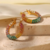 Aretes Arracadas Hoops Micropavé Multicolor Rainbow Baño 18k - tienda en línea