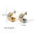 Aretes Arracadas Baño De Oro 18k Acero Bicolor Mixed - tienda en línea