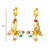 Imagen de Aretes Arracadas Mariposa Multicolor Rainbow Baño De Oro 18k