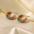 Imagen de Aretes Micro Pavé Multicolor Rainbow Baño Oro 18k