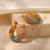 Aretes Arracadas Micro Pavé Multicolor Rainbow Baño Oro 18k - comprar en línea